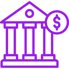 Bank single icon vector illustration