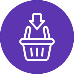 Basket single icon vector illustration