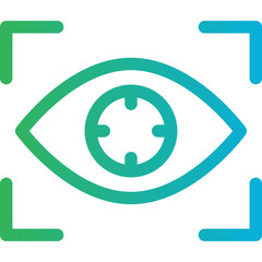 Eye scanner single icon vector illustration