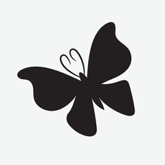 Butterfly silhouette icons. Vector Illustrations.