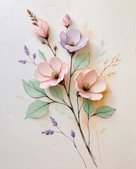 Abstract Floral Background With Flowers