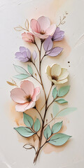 Abstract Floral Background With Flowers
