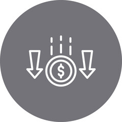 Inflation single icon vector illustration