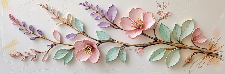 Abstract Floral Background With Flowers