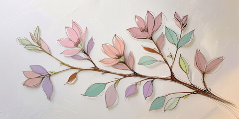 Abstract Floral Background With Flowers