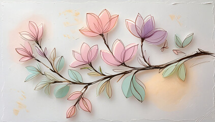 Abstract Floral Background With Flowers