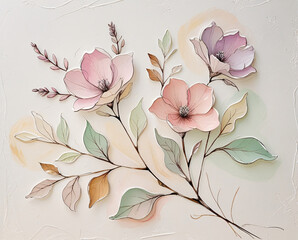 Abstract Floral Background With Flowers