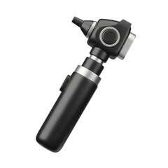 Black Otoscope Medical Device 3D Icon Background isolated on a transparent background