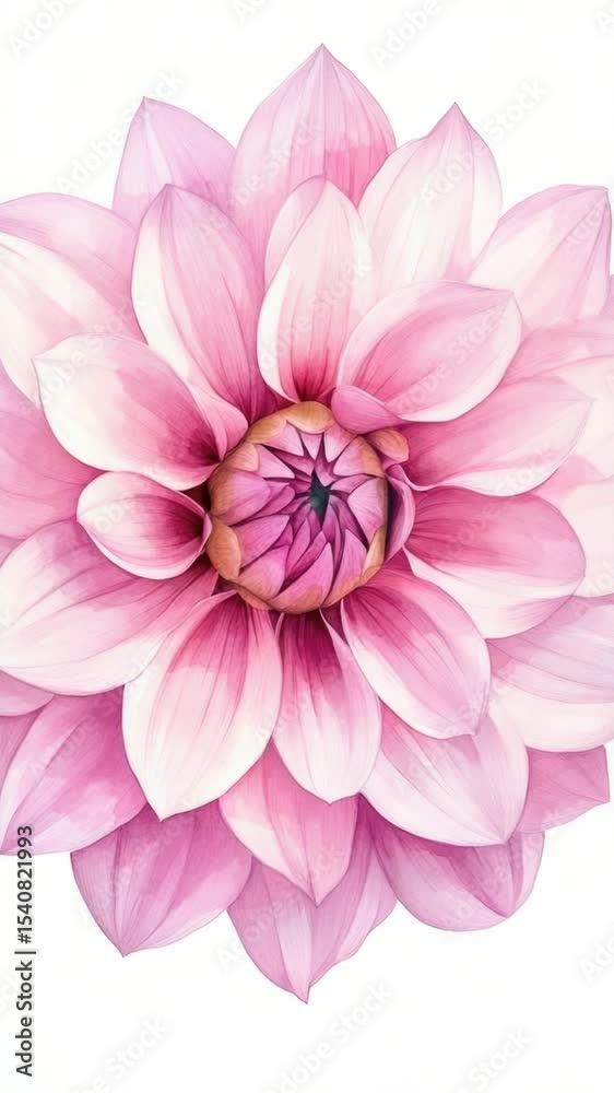 Poster a close-up shot of a bright pink flower on a white background, suitable for use in graphic design or
