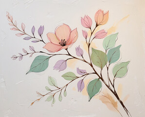 Abstract Floral Background With Flowers