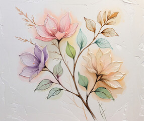 Abstract Floral Background With Flowers