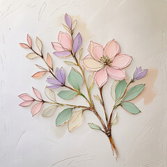 Abstract Floral Background With Flowers