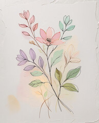 Abstract Floral Background With Flowers