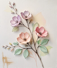 Abstract Floral Background With Flowers