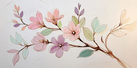 Abstract Floral Background With Flowers