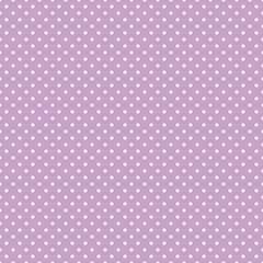 White polka dot seamless pattern on lavender background with pastel purple tone