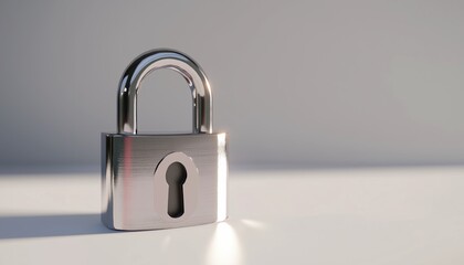 Fototapeta premium White Background Featuring A Combination Padlock - A Secure Way To Protect Your Belongings And Ensure Peace Of Mind