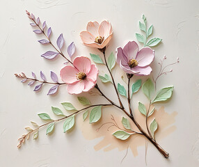 Abstract Floral Background With Flowers