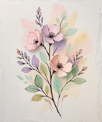 Abstract Floral Background With Flowers