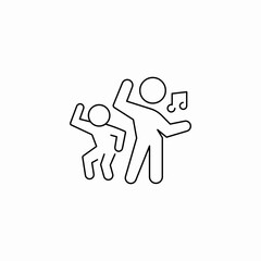 dancing party icon sign vector