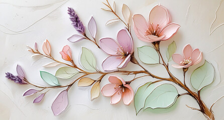 Abstract Floral Background With Flowers