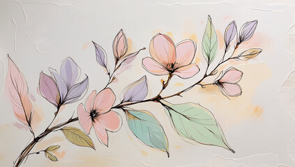 Abstract Floral Background With Flowers