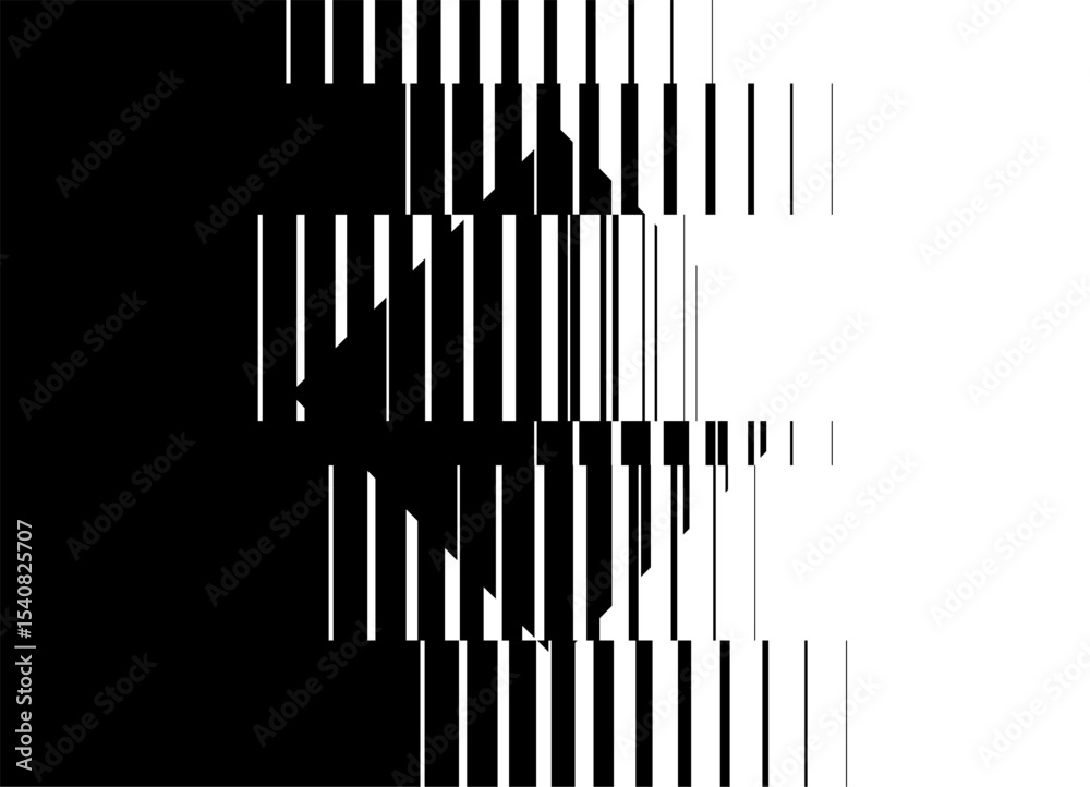 Aufkleber transition from black to white with broken lines. vector pattern of black lines on a white backgroun