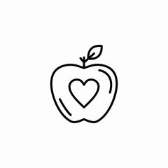 favorite fruit apple icon sign vector