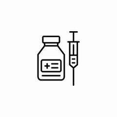 medical injection icon sign vector