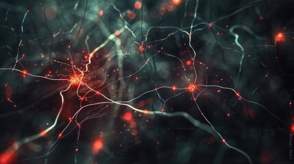 Neuron network illustration