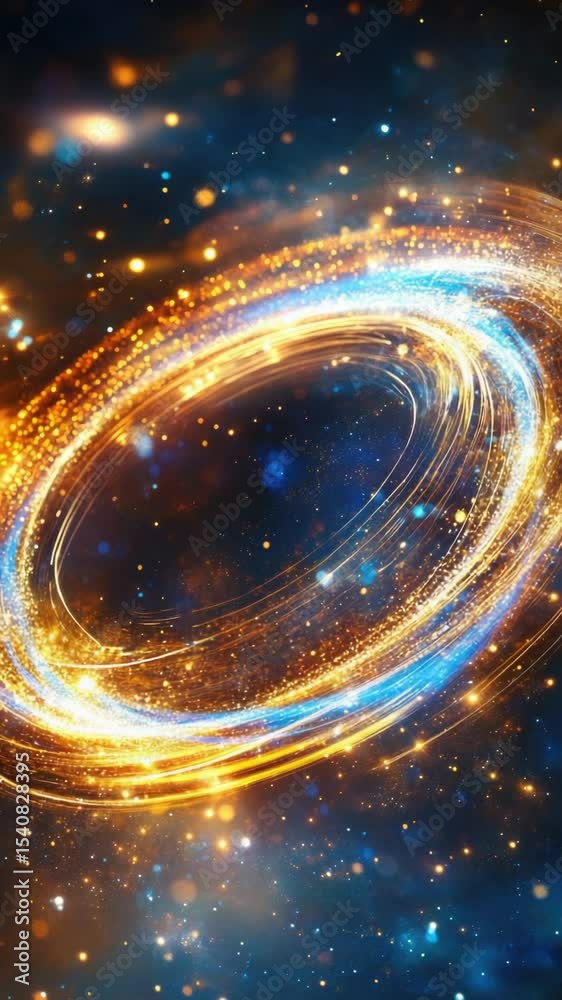 Poster a spiral shaped object at the center of a galaxy, ideal for space-themed projects