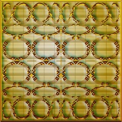 abstract 3D Golden Geometric Wall Art, Luxurious Abstract Ornamental Pattern Background