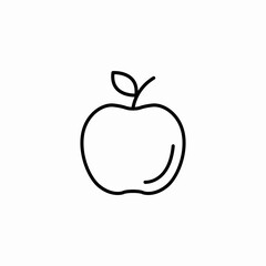 apple fruit icon sign vector