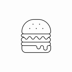 cheeseburger food icon sign vector