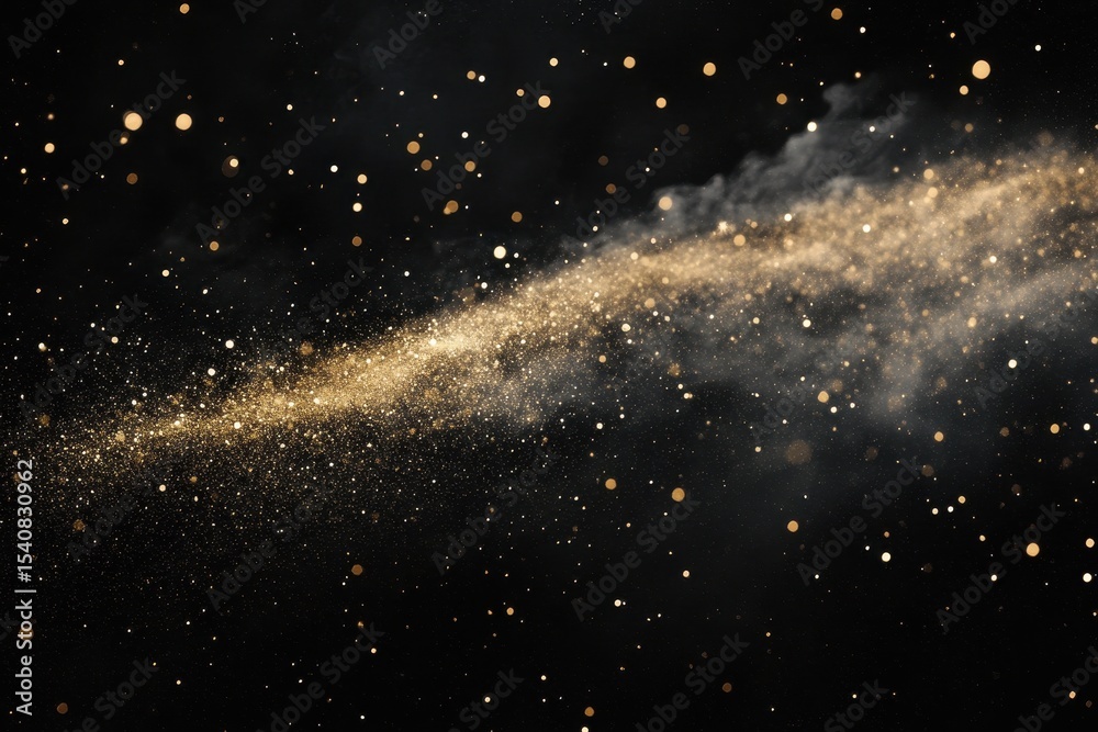 Poster Flickering stars and particles create a mesmerizing cosmic overlay effect in dark space, flickering overlay stars particles effect video
