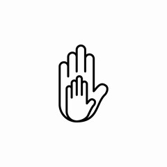 helping hand icon sign vector