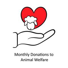 Monthly Donations to Animal Welfare – Heart in Hands Representing Generosity