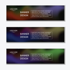 Editable Vector Web Banner Templates in Modern Styles Editable Vector Web Banner design