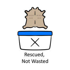 Rescued, Not Wasted – Fabric Bin Representing Upcycled Resources
