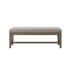 Upholstered wooden bench with cushion seat