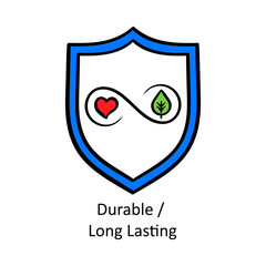 Durable / Long Lasting – Shield Representing Longevity and Quality