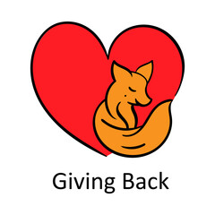  Giving Back – Fox in Heart Representing Company Values and Contribution