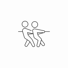 tug of war icon sign vector