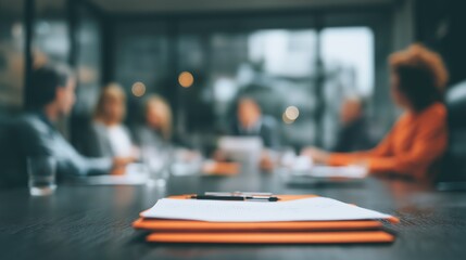 Business Meeting with Focused Discussion Atmosphere
