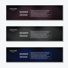 Editable Vector Web Banner Templates in Modern Styles Editable Vector Web Banner design