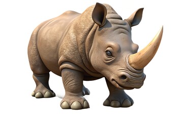 3d render of a white rhinoceros