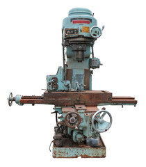 Isolated Old Vertical Milling Machine