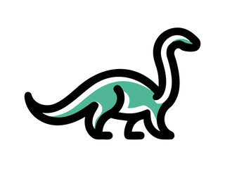 Fototapeta premium Dinosaur logo Set