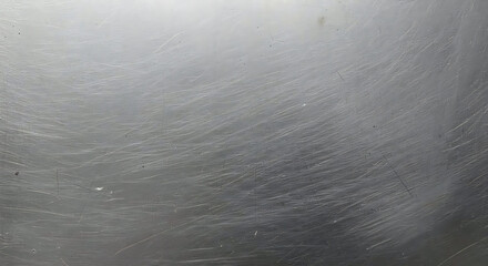 Macro view of scratched aluminum surface with directional lines and subtle wear texture