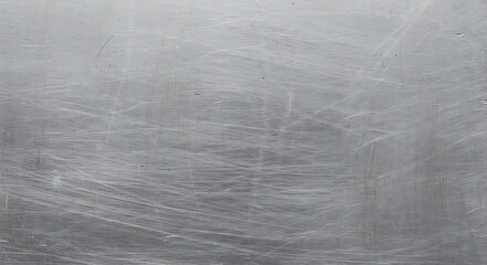 Macro view of scratched aluminum surface with directional lines and subtle wear texture